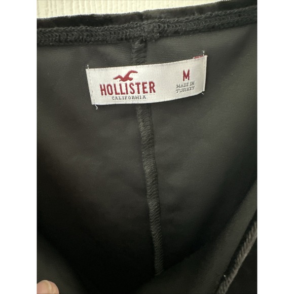 Hollister Crushed Black Velvet Y2K‎ Dress Spaghetti Strap Size Medium - Picture 3 of 3
